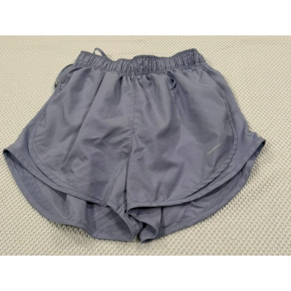 Nike Tempo Shorts Women's Size S Gray Steel Blue Dri-FIT Lined Running Gym 3"